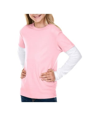 Girls/' Ruffle T-Shirt Cat /& Jack Bali Hot Pink Cap Sleeve Flutter Top Shirt